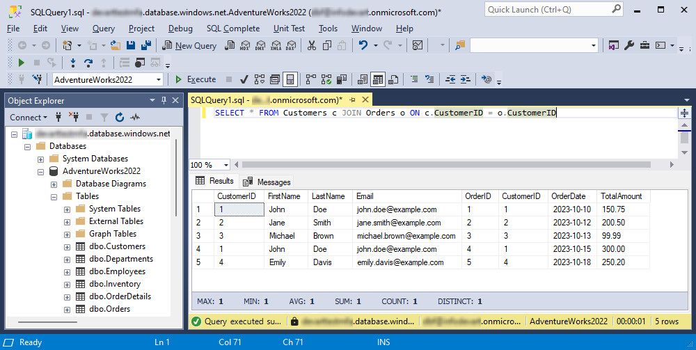 Connect with Microsoft Entra MFA - result