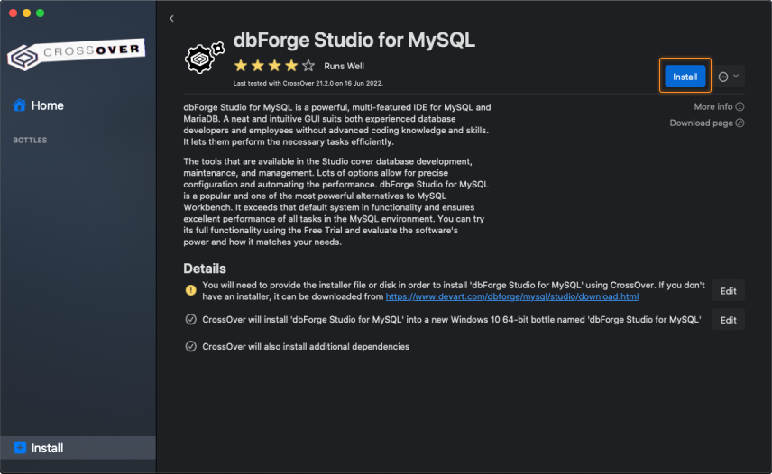 Install dbForge Studio