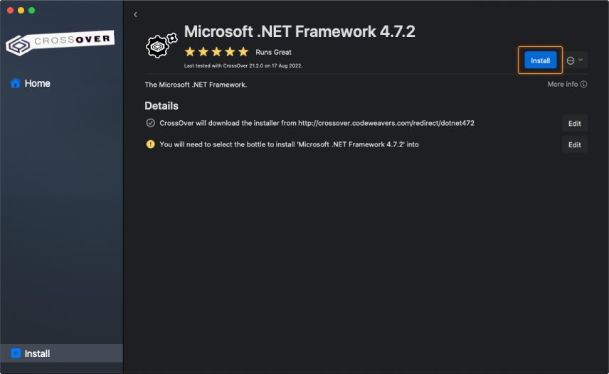 Install .NET Framework 4.7.2