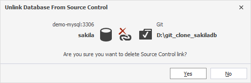 Delete Source Control link