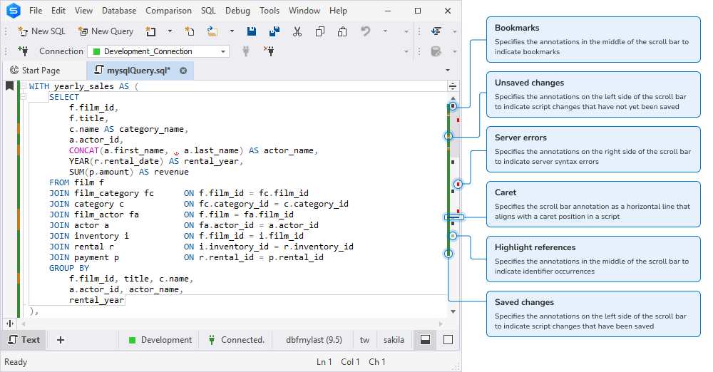 Added scroll bar annotations