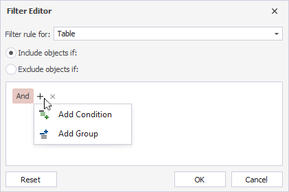 Add a new condition or group