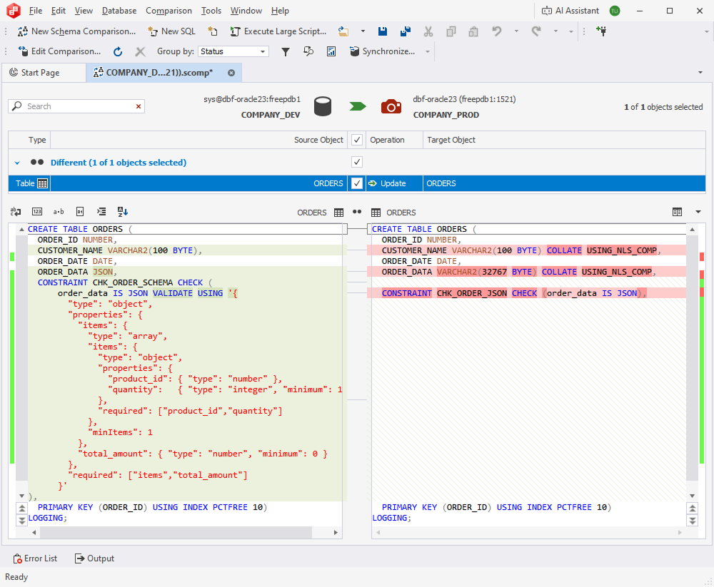 Support for JSON datatype modifiers