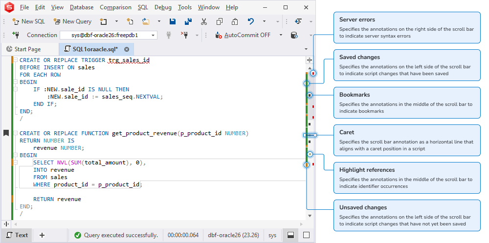 Added scroll bar annotations