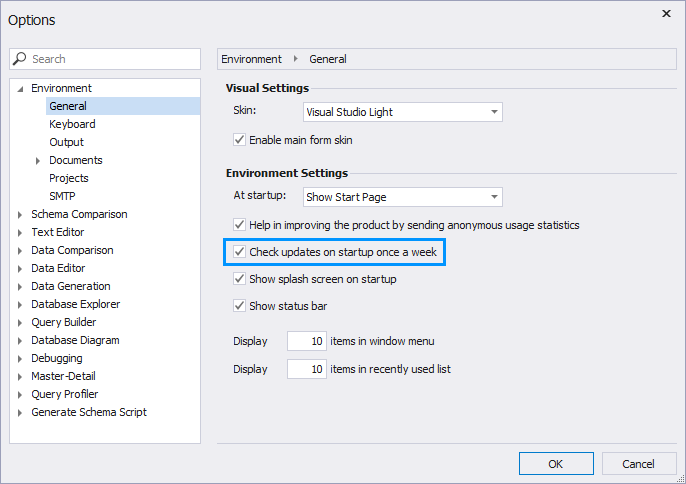 Disable availability check