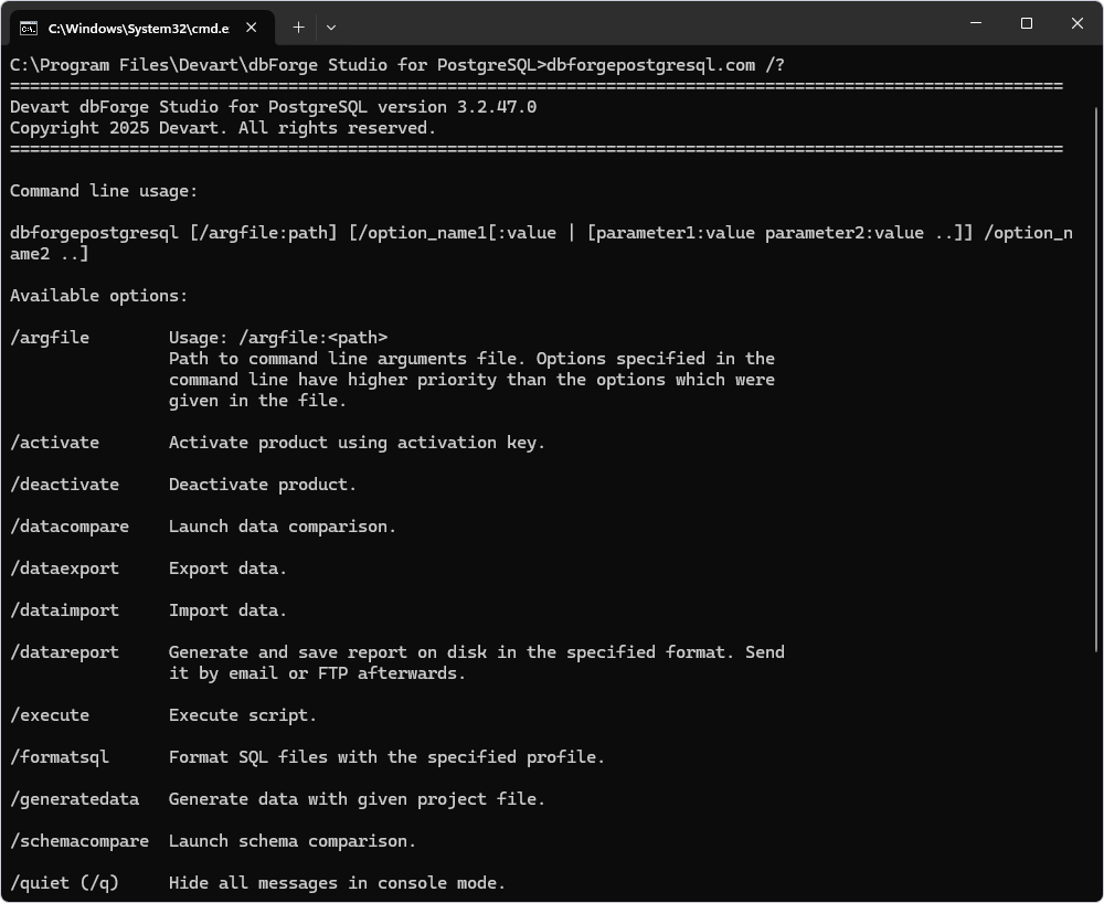 Command Line wizard