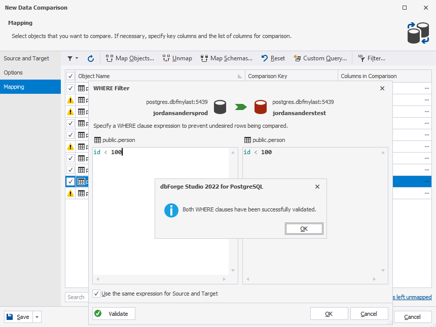 Exclude data matching certain criteria