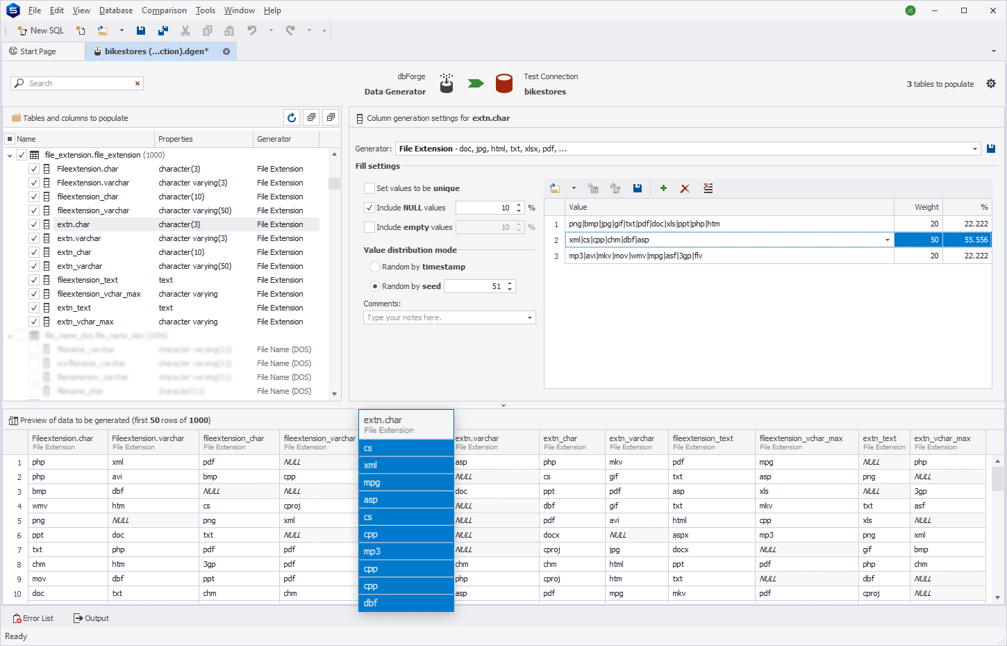 File Extension generator