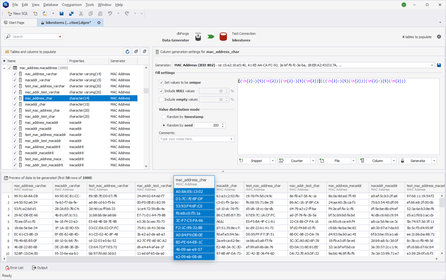 MAC Address (IEEE 802) generator