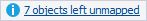 Number of unmapped objects