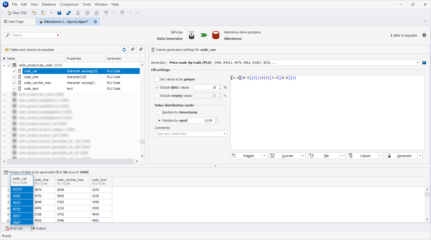 Price Look-Up Code (PLU) generator