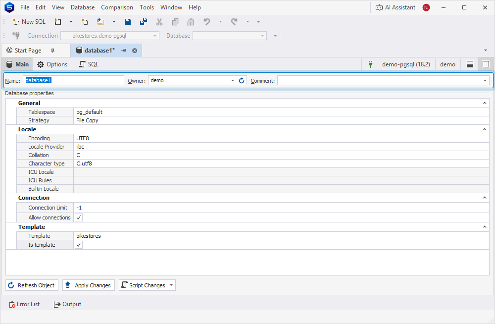 Database Editor