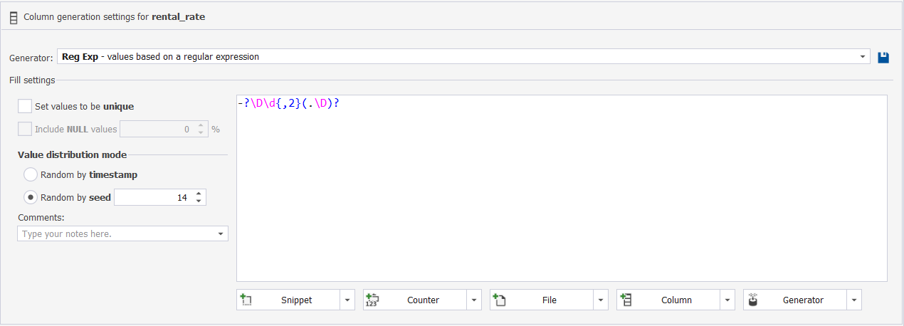 Regular Expression generator
