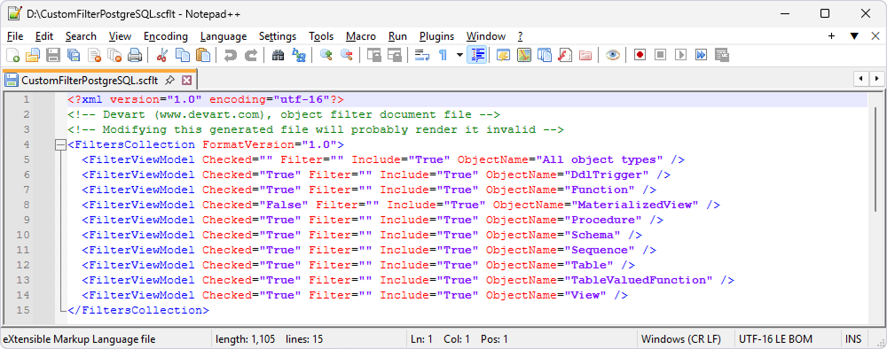 Using Objects Filter