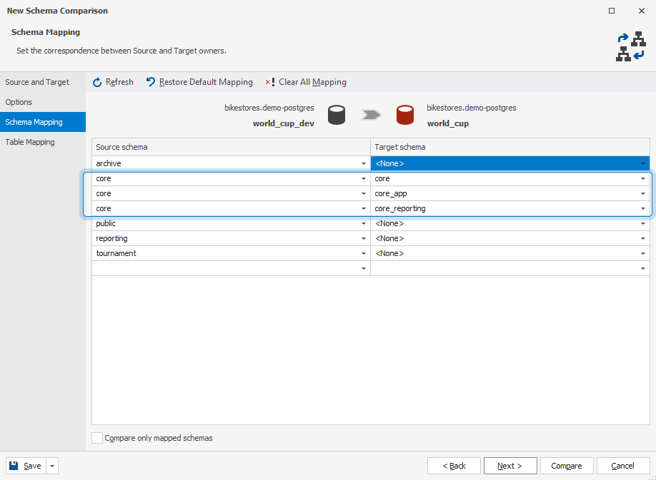 One-to-Many Schema Mapping