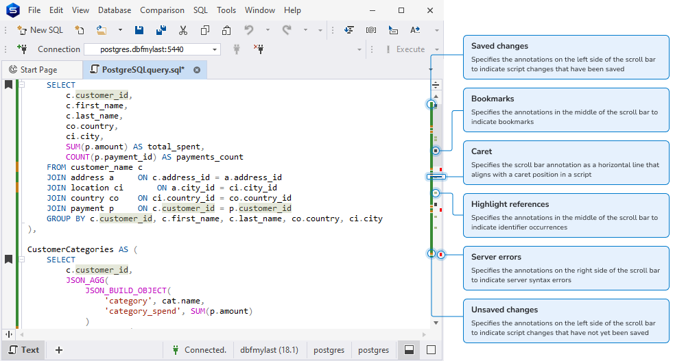 Added scroll bar annotations
