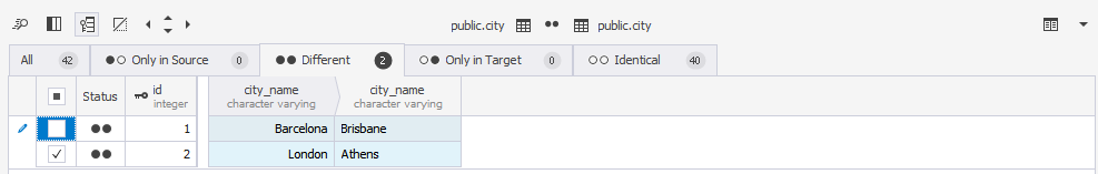 Selecting individual rows