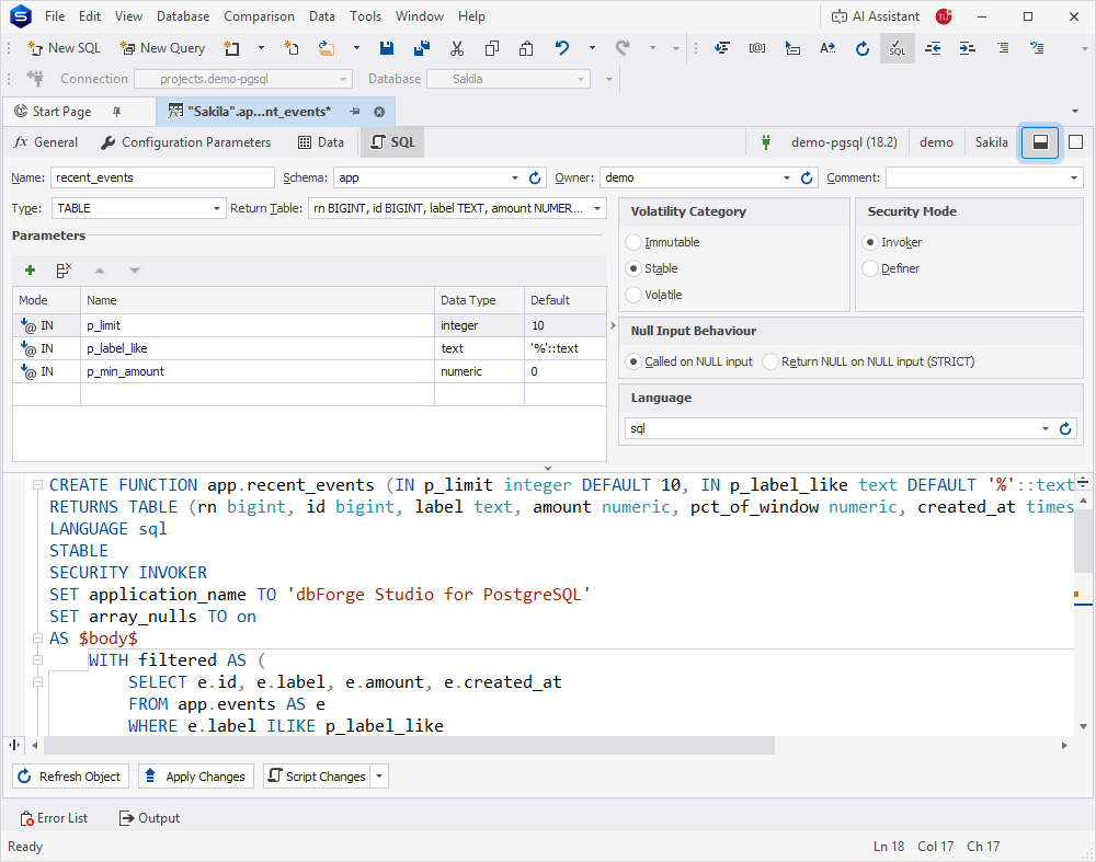 Split Layout interface