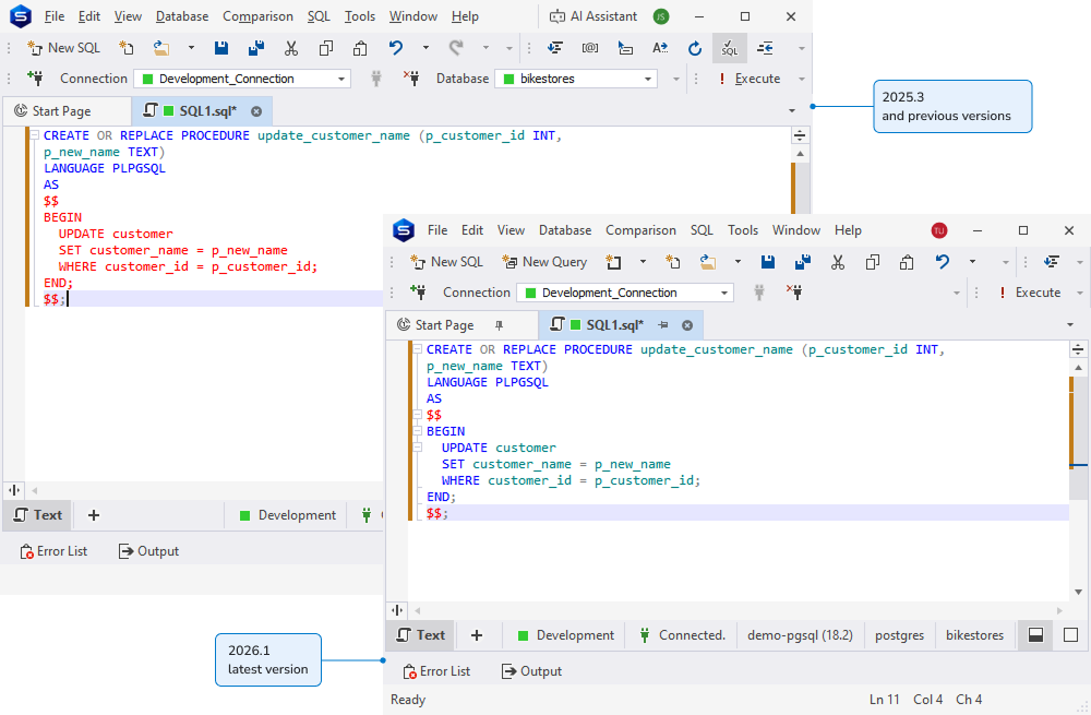 Syntax highlighting for dollar-quoted blocks