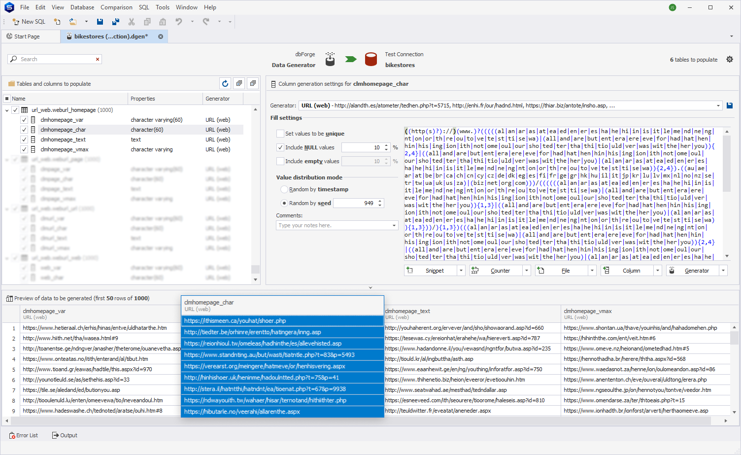 URL (web) generator