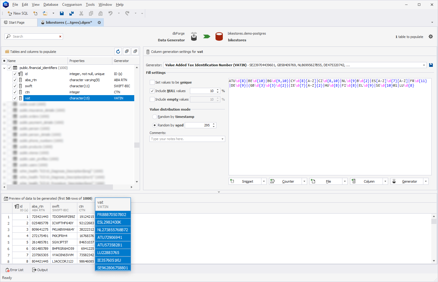 Value Added Tax Identification Number (VATIN) generator