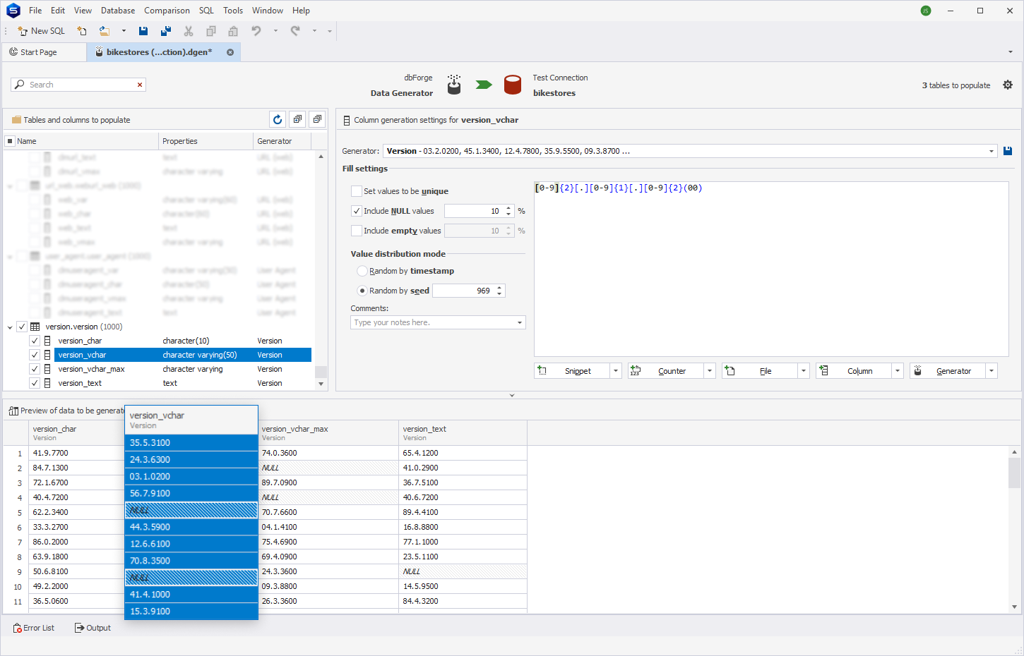 Version generator