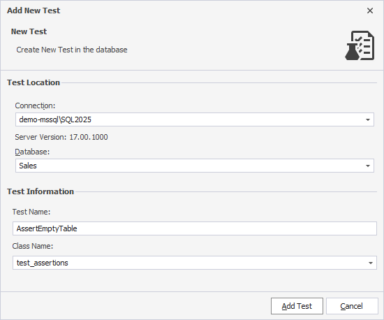 Create a unit test for assertion tests