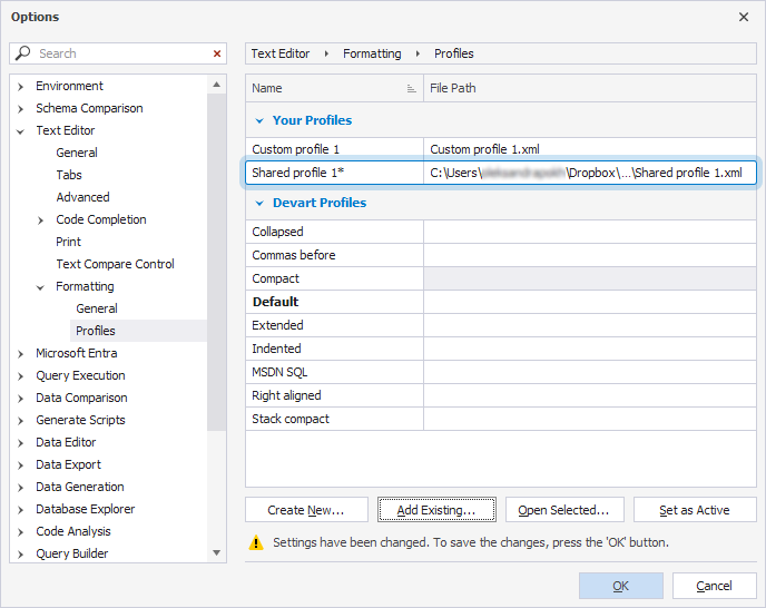 The added profile under Your Profiles on the Profiles page