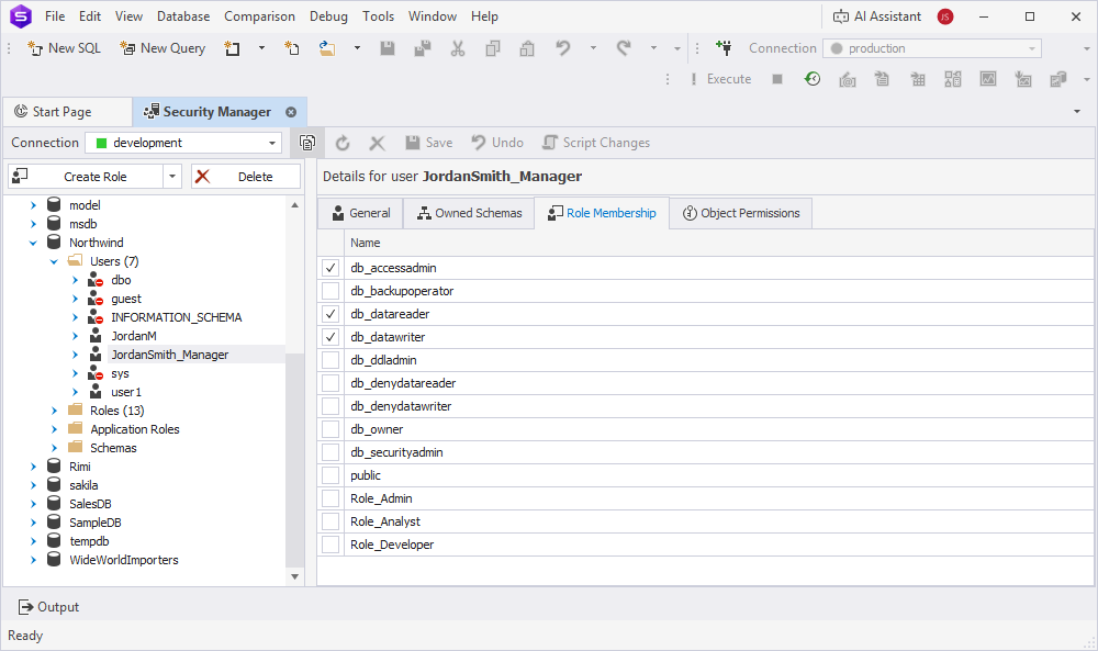 Assign users to roles in Security Manager