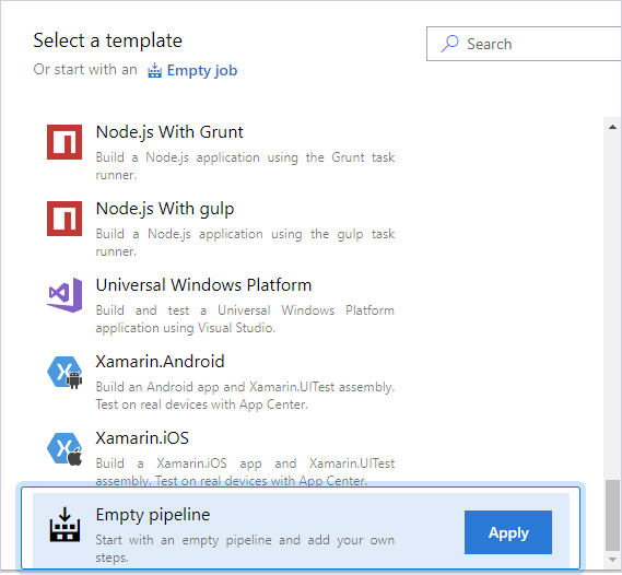 Select a template
