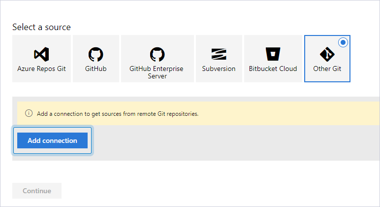 Select the source repository for the project