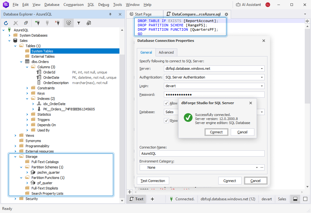 Extended Azure SQL support