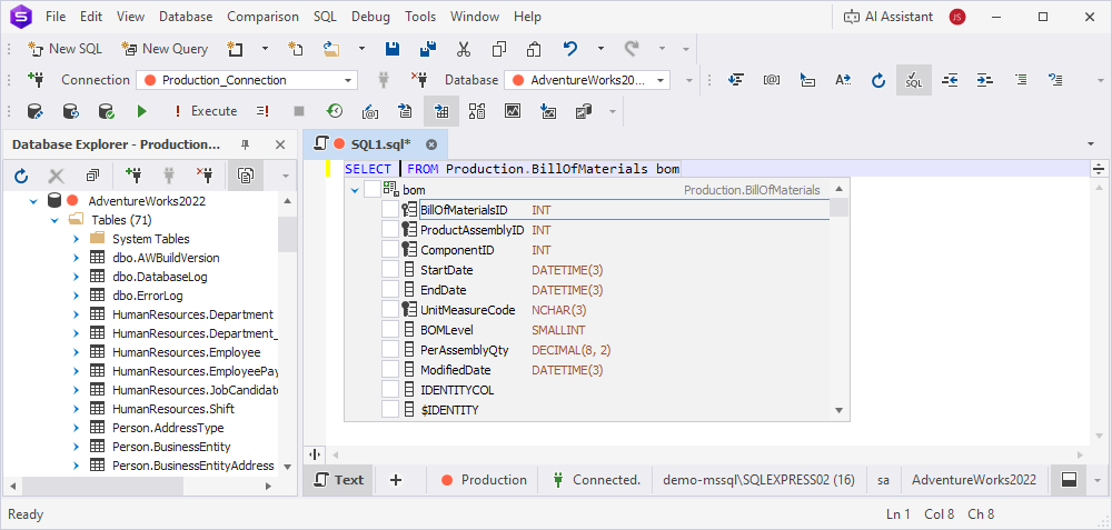 Suggestions for a SELECT statement