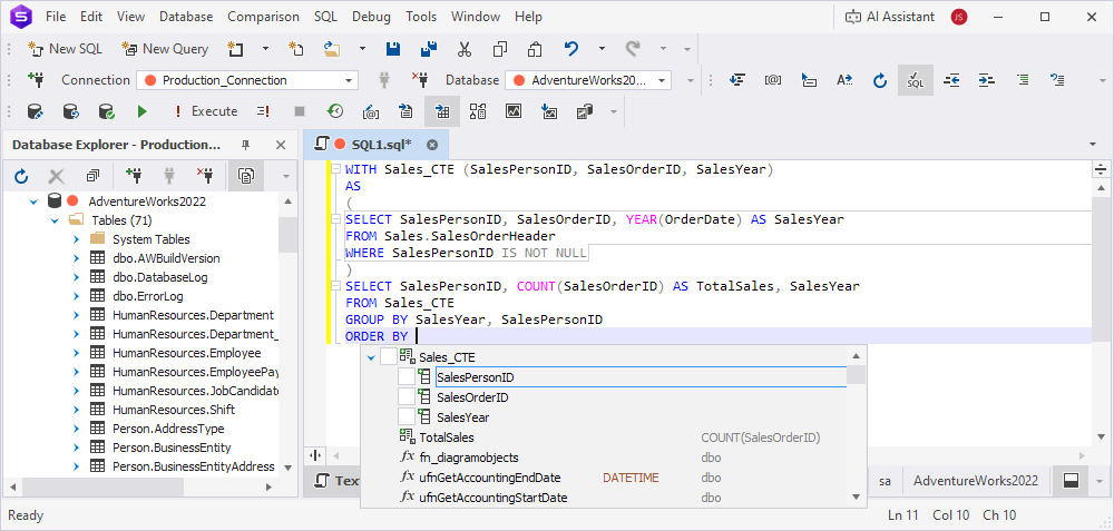 Suggestions for an ORDER BY clause