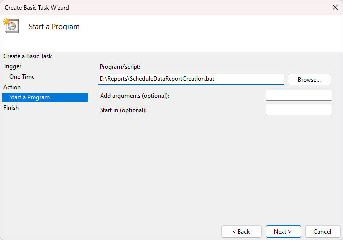 Choose the .bat file