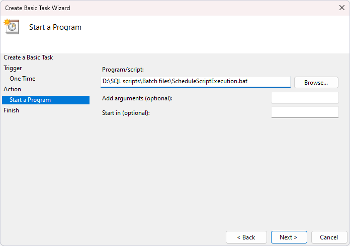 Choose the .bat file