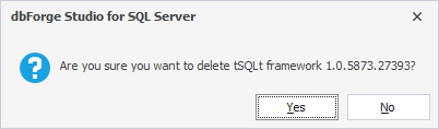 Uninstall the tSQLt framework