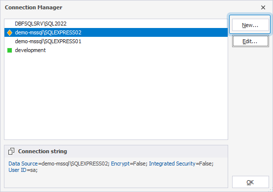 Connection Manager to create a connection