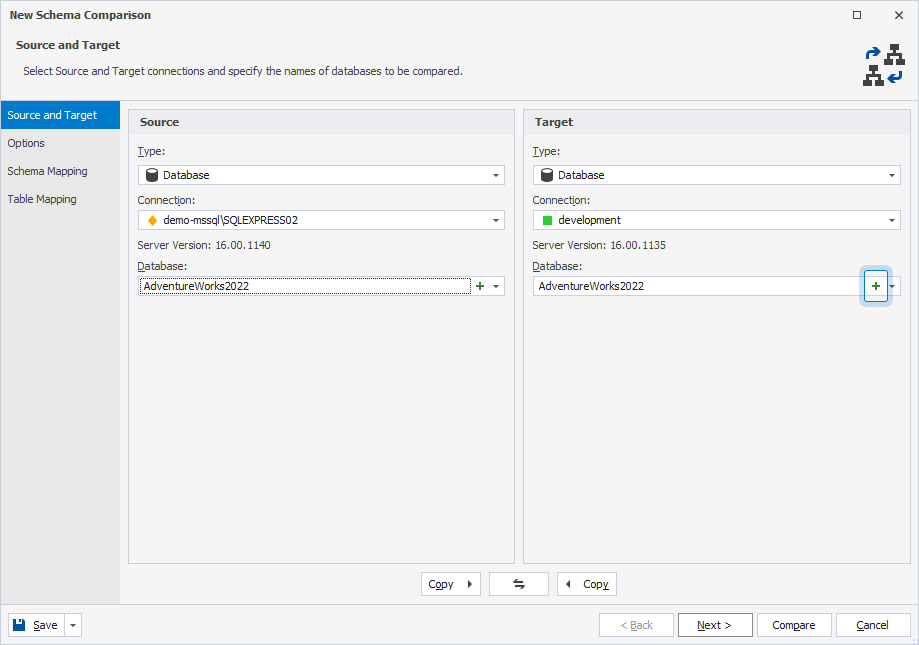 Create a new database