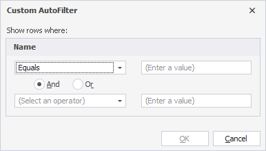 Custom AutoFilter