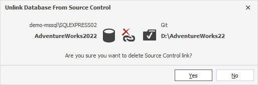 Delete Source Control link