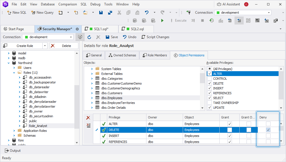 Deny permissions in Security Manager