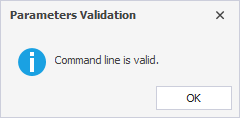 Parameters validation - successful