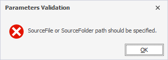 Error when validating command-line settings