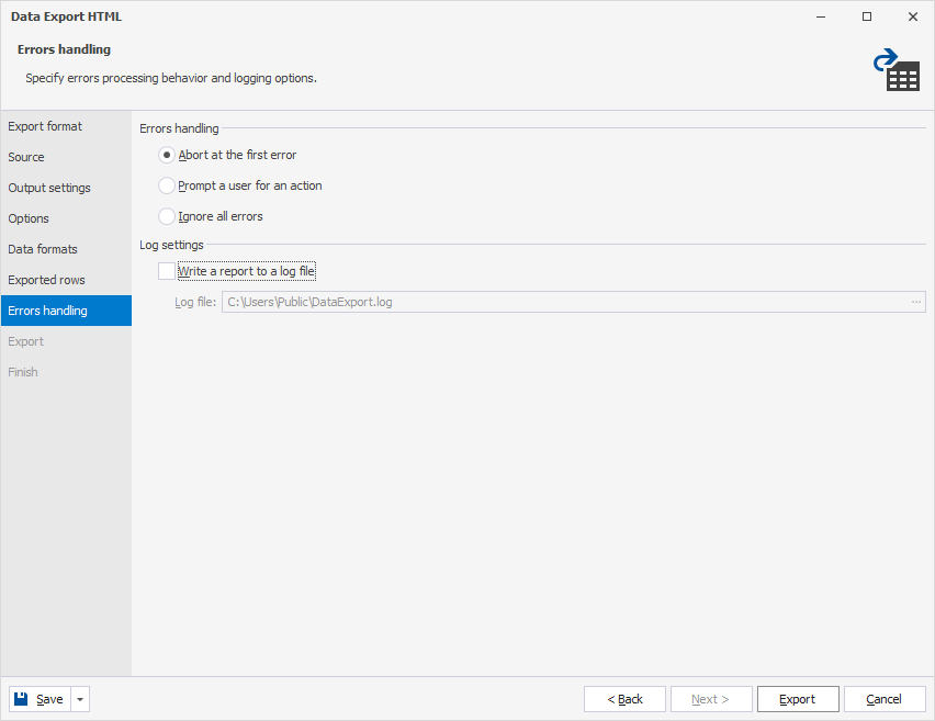 Errors Handling