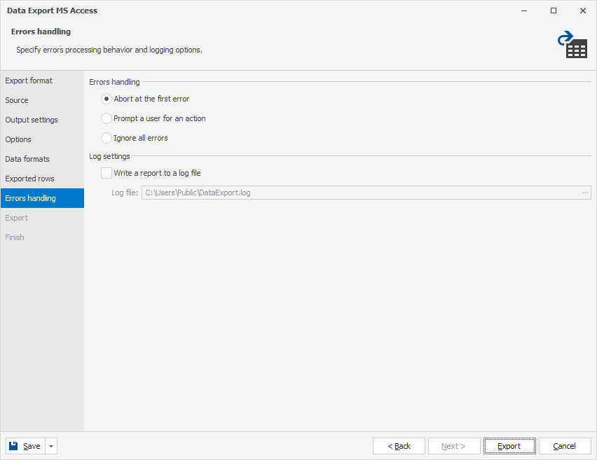 Errors Handling