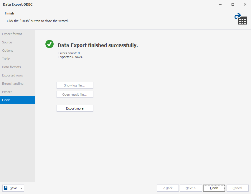 Export Completed