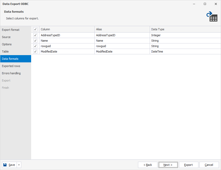 Data formats