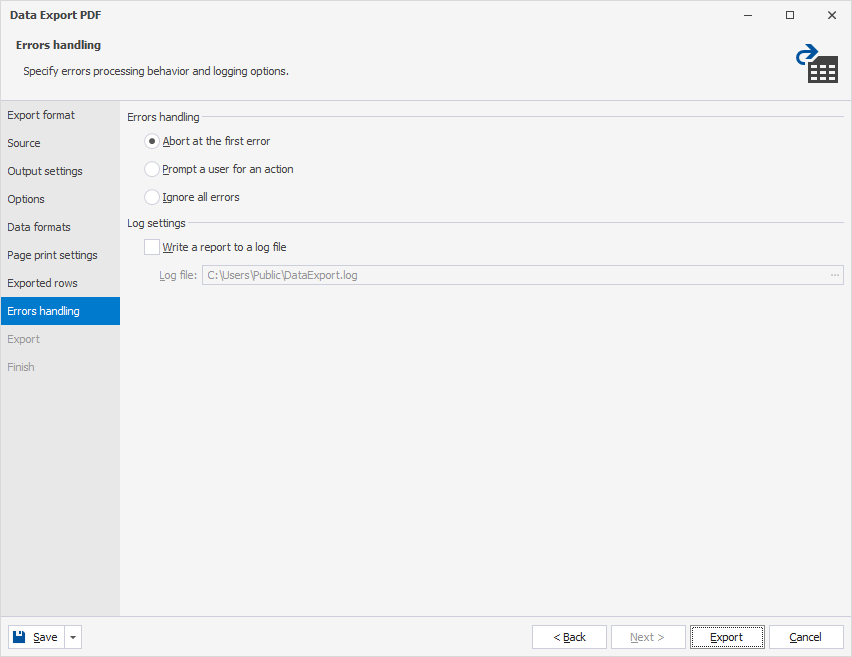 Errors Handling