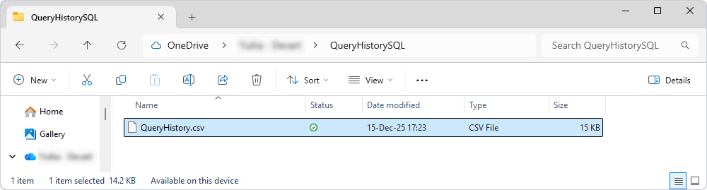 Displaying file in the specified OneDrive folder